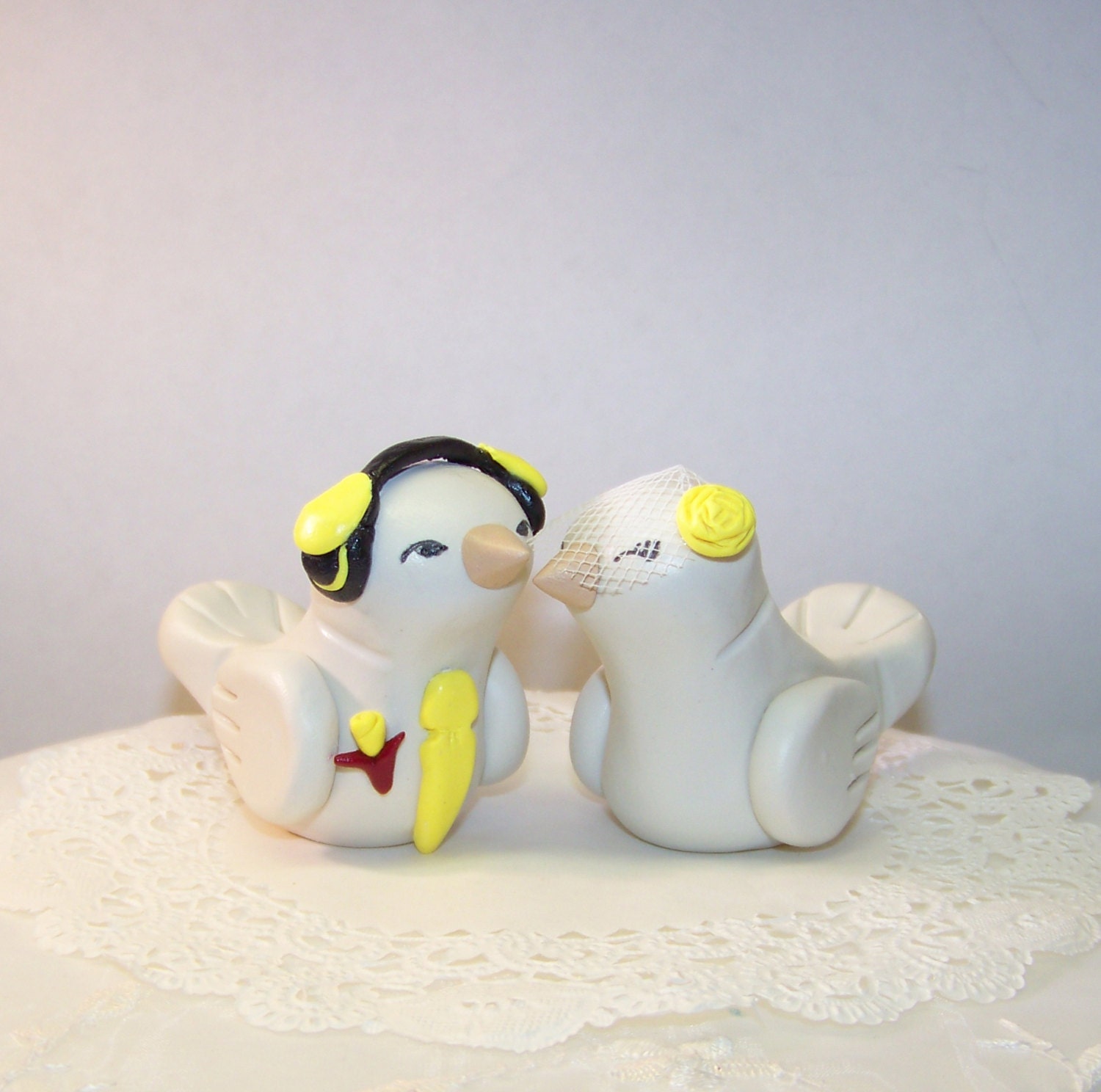 DJ Wedding Cake Topper Love Birds - Colors of Choice