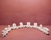 Handcrafted Wood Toy  6 Letter Name Train  unfinished