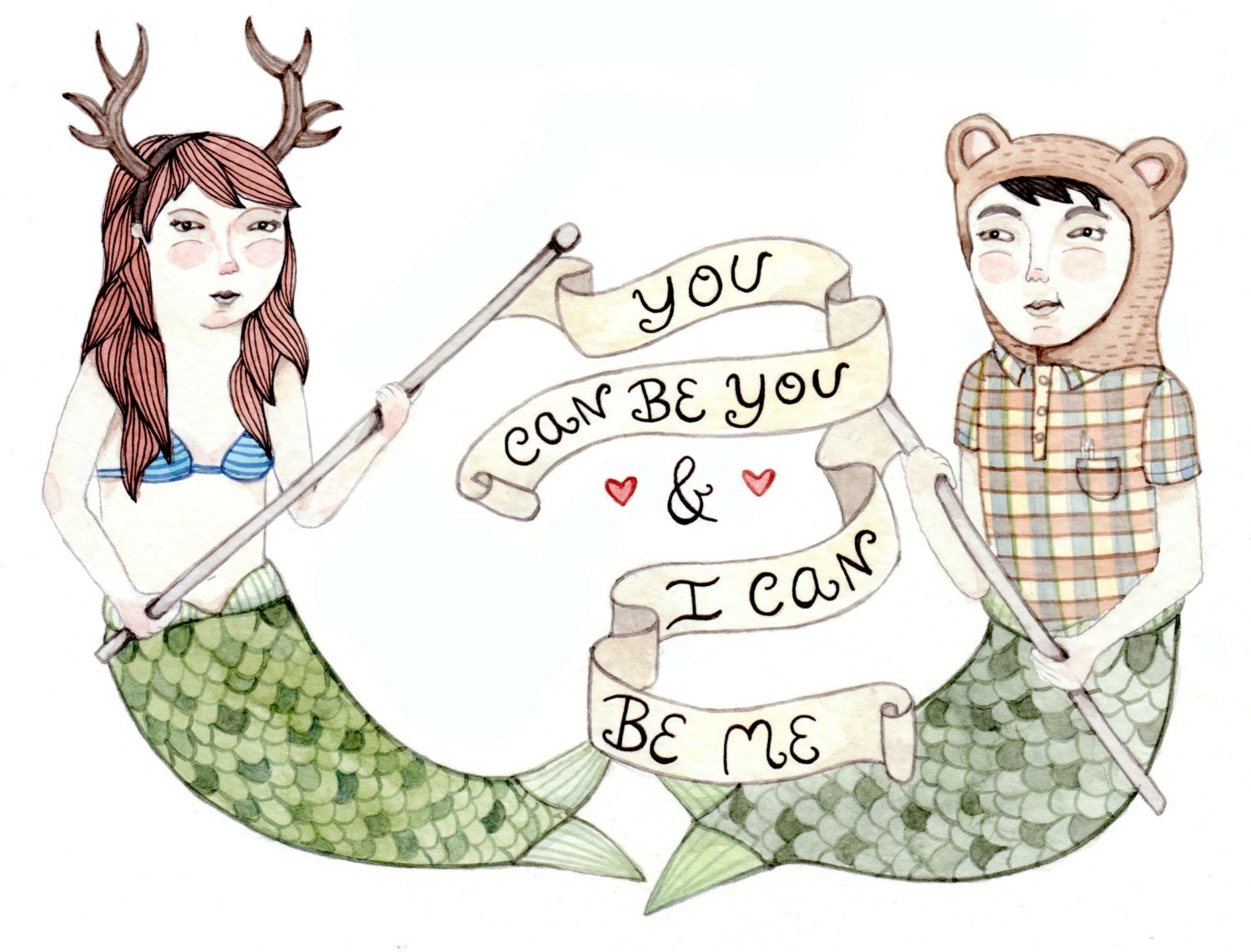 You Can Be You Original Illustration - thelittlecanoe