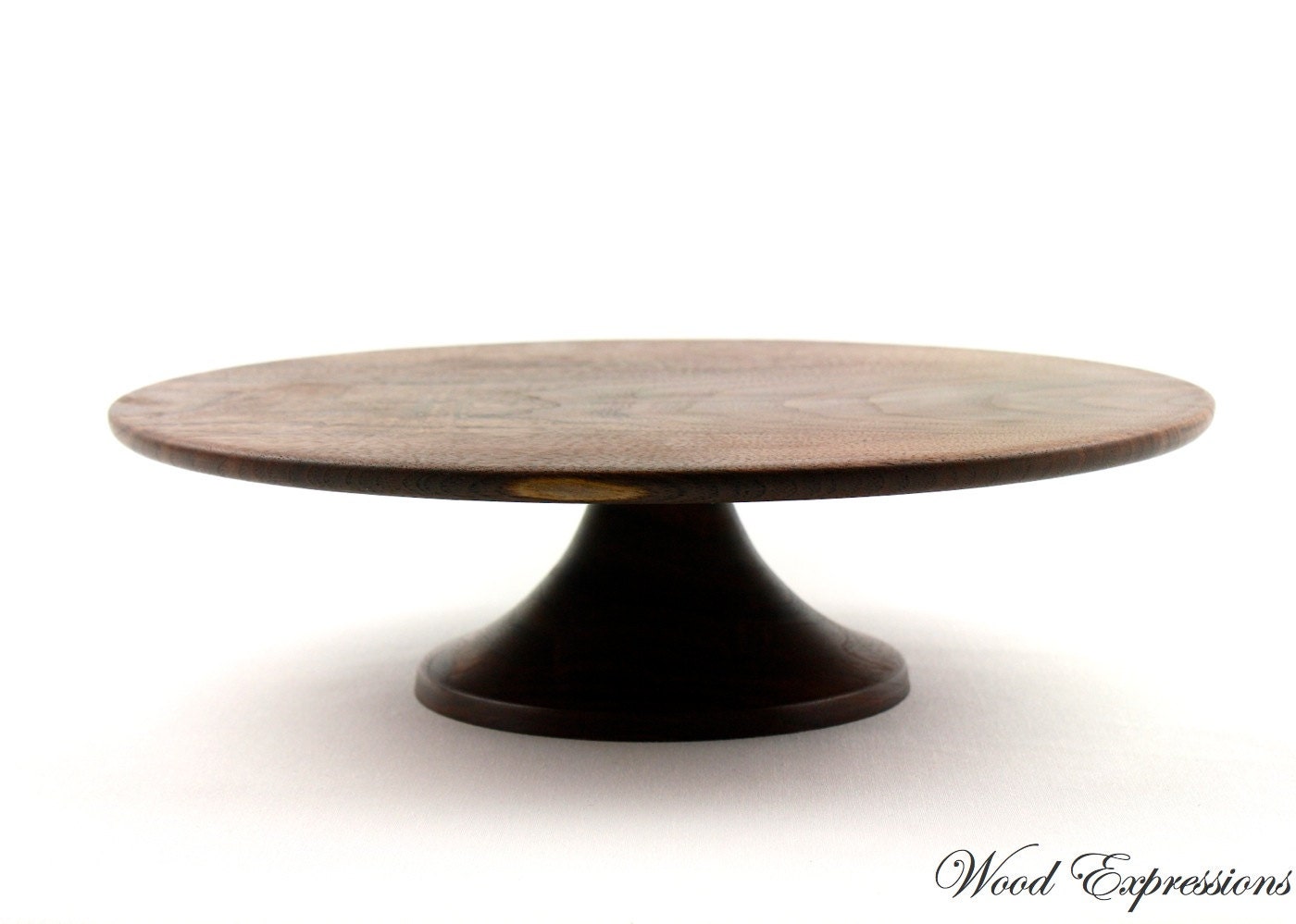 12 inch Cake Stand / Wooden Pedestal Cake Stand by WoodExpressions