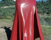 Ameynra design SKIRT, DARK RED with 1 slit, Mermaid style, good for Belly Dance costume, ballroom dance, gothic shows, carnival