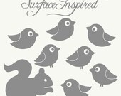 Animal Wall Decals from One Color Summer Tree  - Nursery Wall Decals