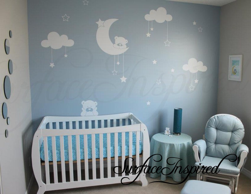 Nursery Wall Decals Nursery Cuddly Bears Vinyl Wall Decal SUR301