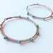 Turquoise Hoop Earrings, Wire Wrapped Earrings, Bohemian Earrings, Statement Earrings, Turquoise Jewelry