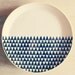 porcelain dinnerware plate triangle screenprinted design.   MADE TO ORDER