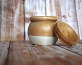 Small Wooden Pot - Ivory Dip Pot