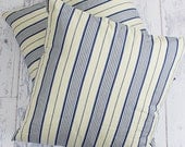 Large Striped Decorative Throw Pillows - Pair - 26" x 26"
