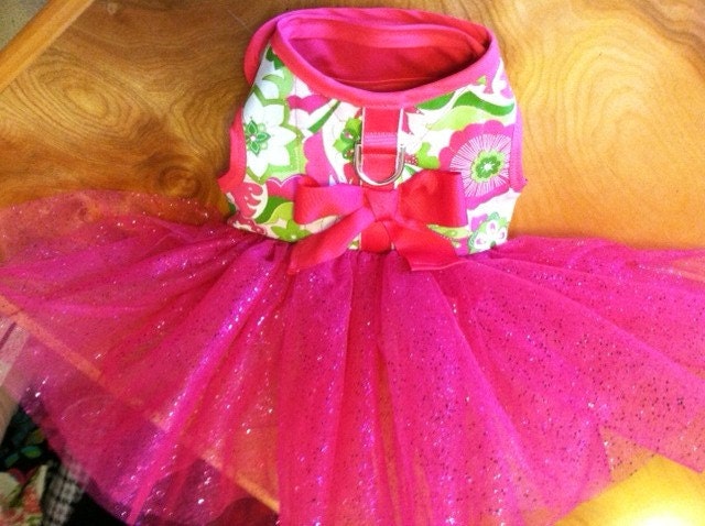 Mod Print Small Dog Harness Dress