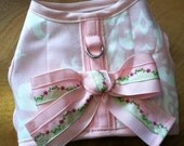 Pink Double Bow Small Dog Harness with Bow