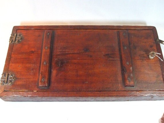 RESERVED Antique wooden cash drawer with by trappedintheattic