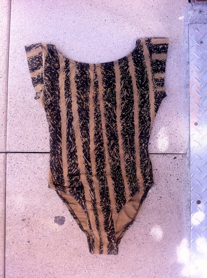 80's Brown Body suit Medium