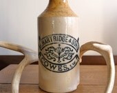 Antique 1800s stoneware ginger beer bottle