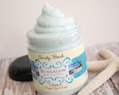 Whipped Sugar Scrub Soap Sandy Beach - 8oz Jar - Paraben & SLS Free