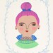 Magenta Topknot by Sarah Walsh