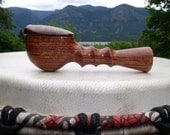 Exotic African Bubinga wood pipe with Snakewood lid, wood wooden smoking tobacco herb herbal pipe