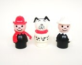 Vintage Fisher Price Firemen and Dalmation