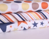 3 yard fabric bundle - 1 yard each Super Star in Multi, Star Dots in Multi, Stripes in Multi -- by Riley Blake