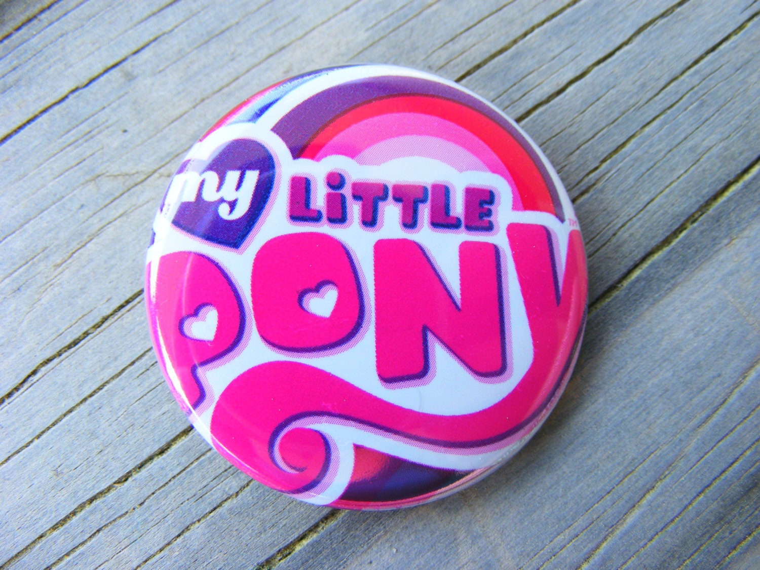 NEW // My Little Pony Logo - My Little Pony: Friendship is Magic  - One Of A Kind - 1.5 inch Pin Back Button