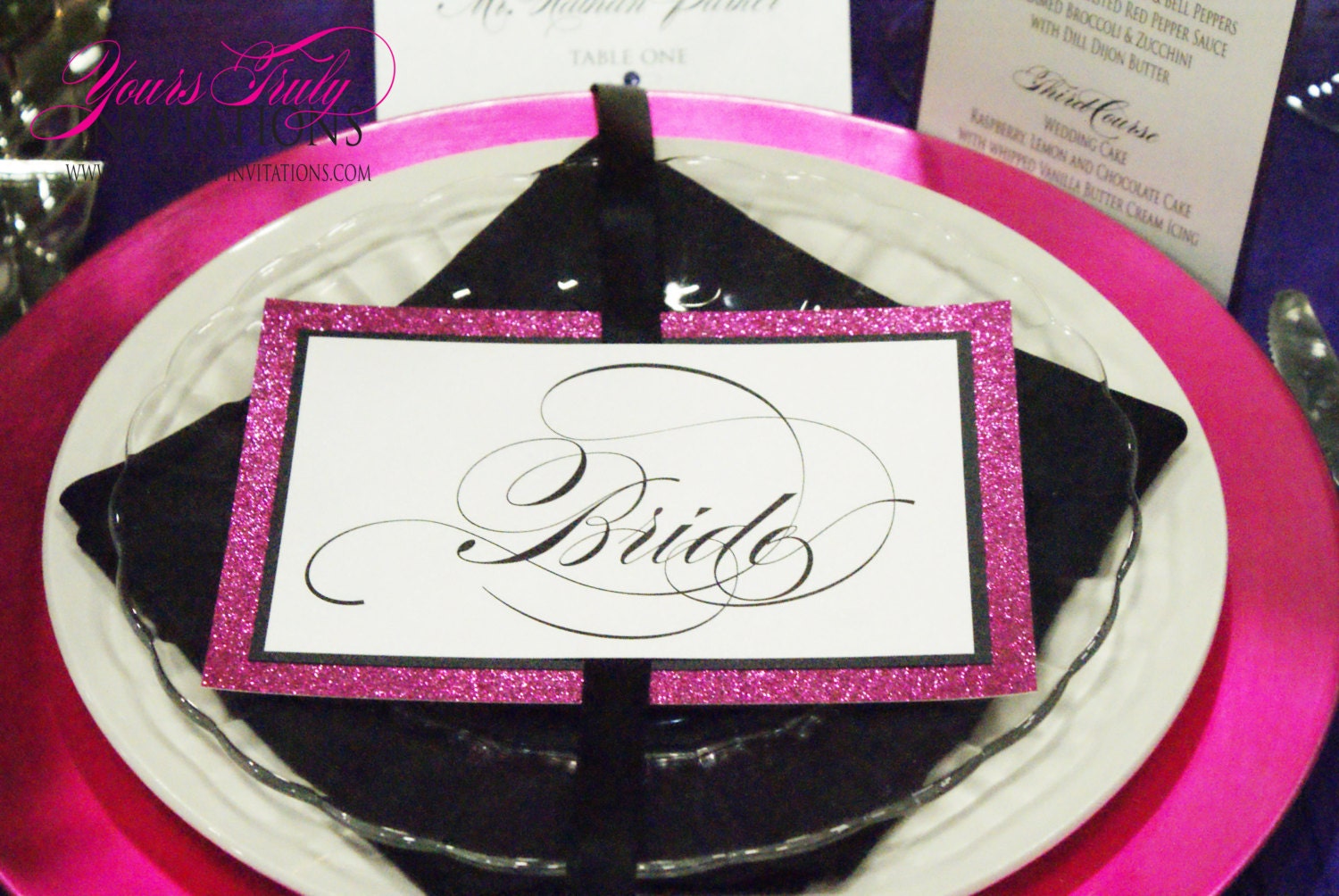 Glitter Chair Signs for the Bride and Groom