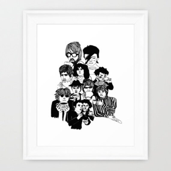 Illustrated Under the Influence Digital print, wall art A4 210mm x 297mm