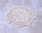 Art Deco Crochet Lace Doily, New, Home Decor, Original Design and Handmade by NutmegCottage
