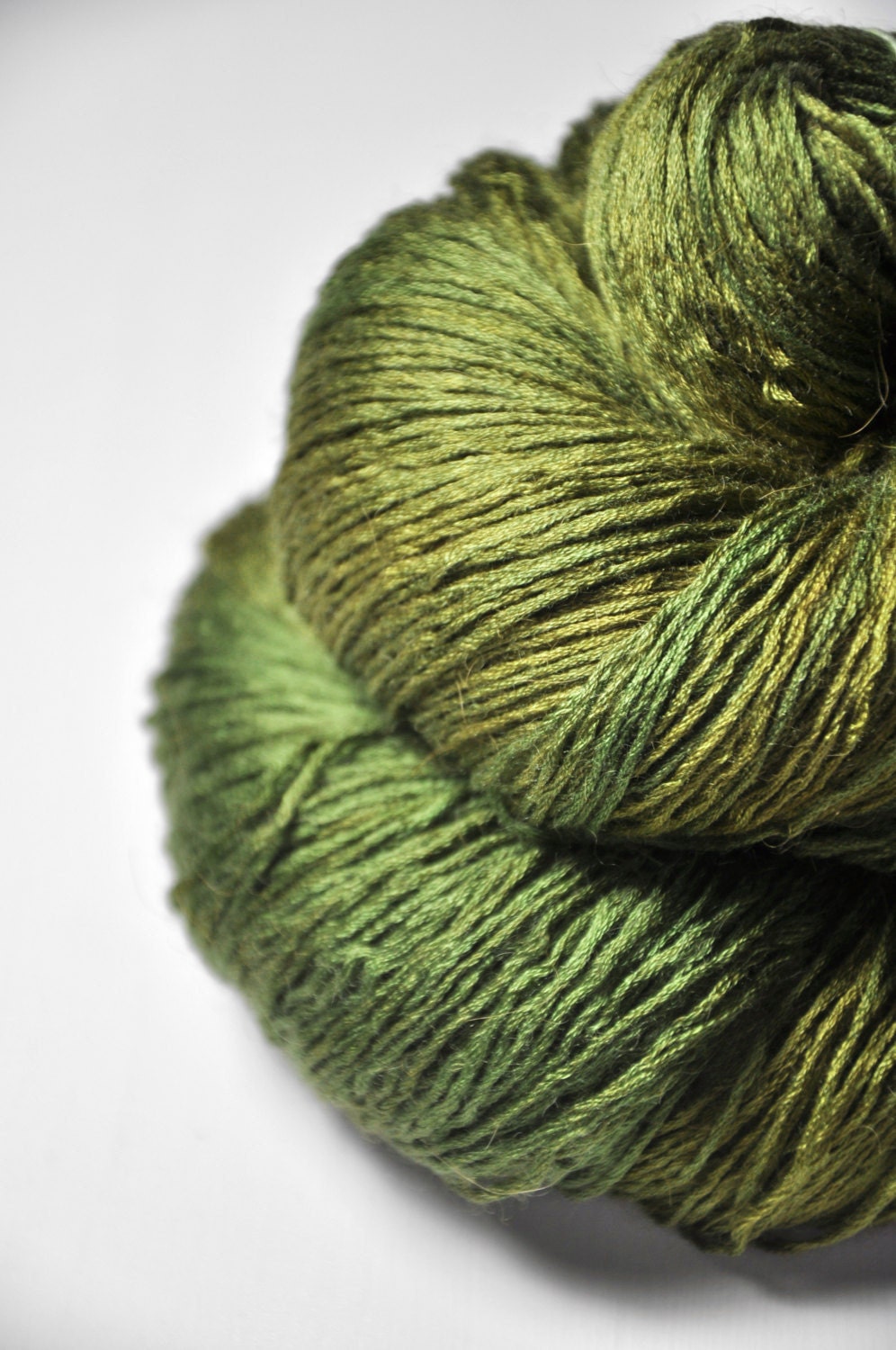 Olives on St. Patrick's day OOAK - Silk/BabyCamel lace weight - LIMITED EDITION