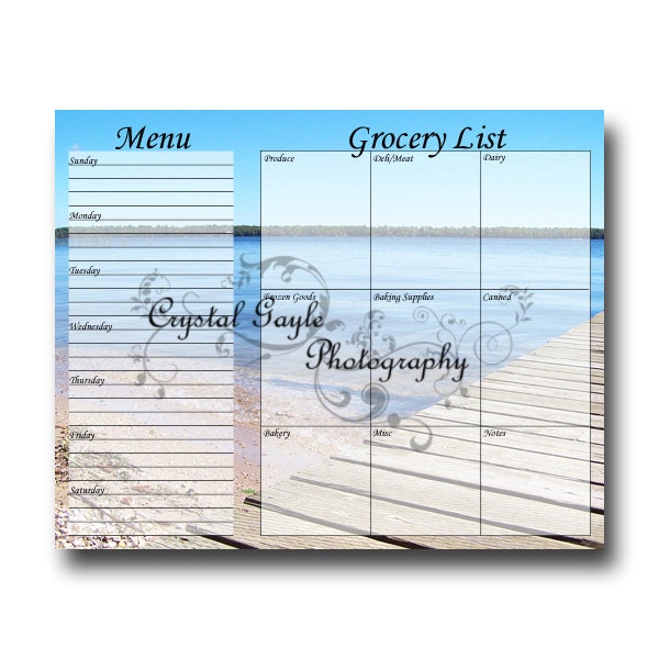 Magnetic Grocery List Menu Planner reusable erasable Gift For Mom Unique Fathers Day Gift For Him