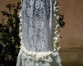 skirt, steampunk, bustle skirt, lace skirt,victorian,diva,drama,burlesque,vampire,white, jane austen,ruffle skirt, layers and frills,fashion