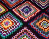 Crochet Granny Square Afghan Colourful Nine Square Granny Blanket