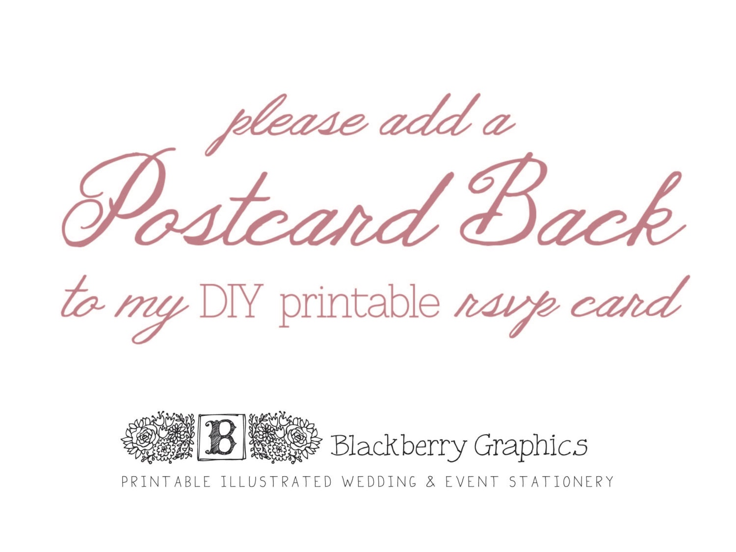 Printable Postcard RSVP