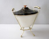 Atomic Milk Glass Chafing Dish