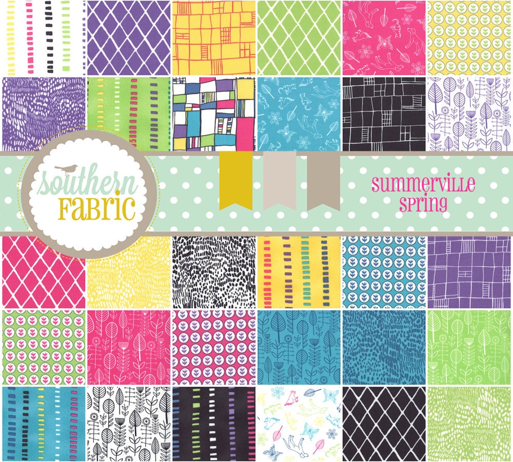 Summersville Spring by Lucie Summers  - Layer Cake for Moda Fabric Squares