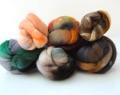 SOFT & FLUFFY Scrap pack Hand-Dyed Combed Top/Roving-5 ounces