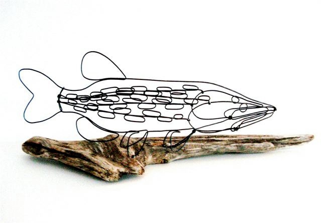 Fish, Northern Pike Wire Sculpture