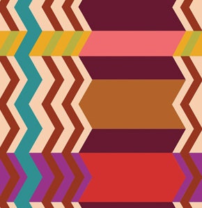 Loulouthi Velveteen--Zig Zag in Garnet--1 Yard