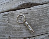 Bullet keychain in stainless steel