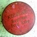 Vintage Fruit Cake Tin Container Red Keebler Cookie Cracker Round Metal
