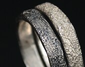silver  lace stacking rings  - ready to ship in size 8 1/4
