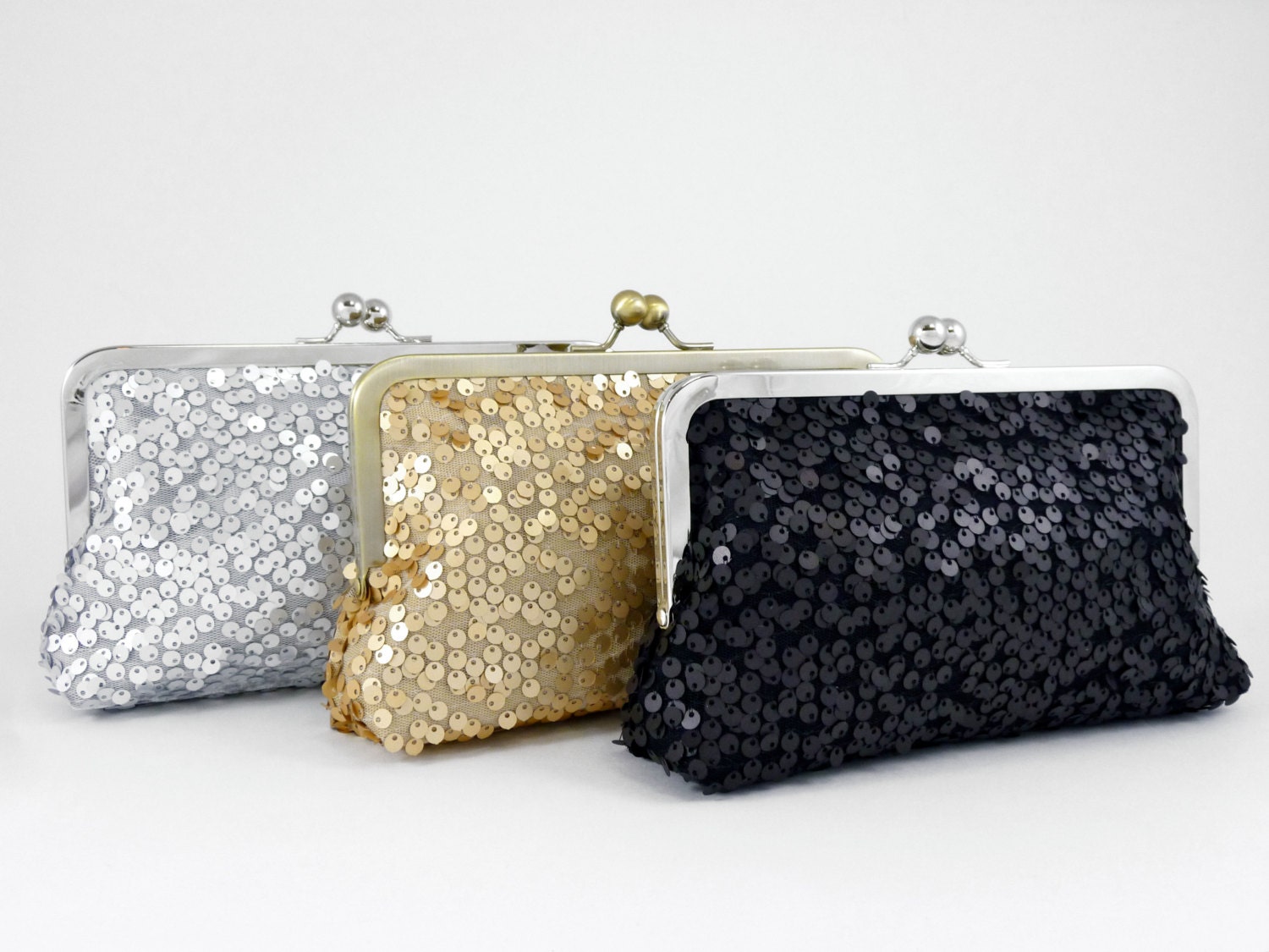 COUTURE Matte Sequin Clutch  (Available in 3 colors)