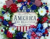 RESERVED FOR RITOLI         Patriotic Wreath  Annalee  Military  Memorial Day  Flag Day  July 4th  Labor Day