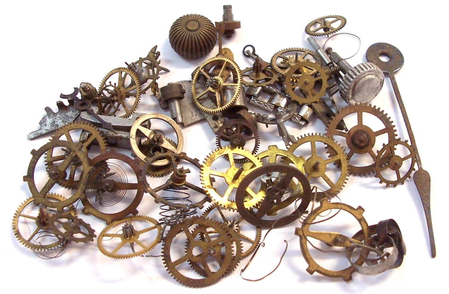 VINTAGE Watch Parts STEAMPUNK 20 Grams of Mechanical Movements Gears Plates Watch GeARS Vintage Antique Watch Shop Supplies Destash (M253)