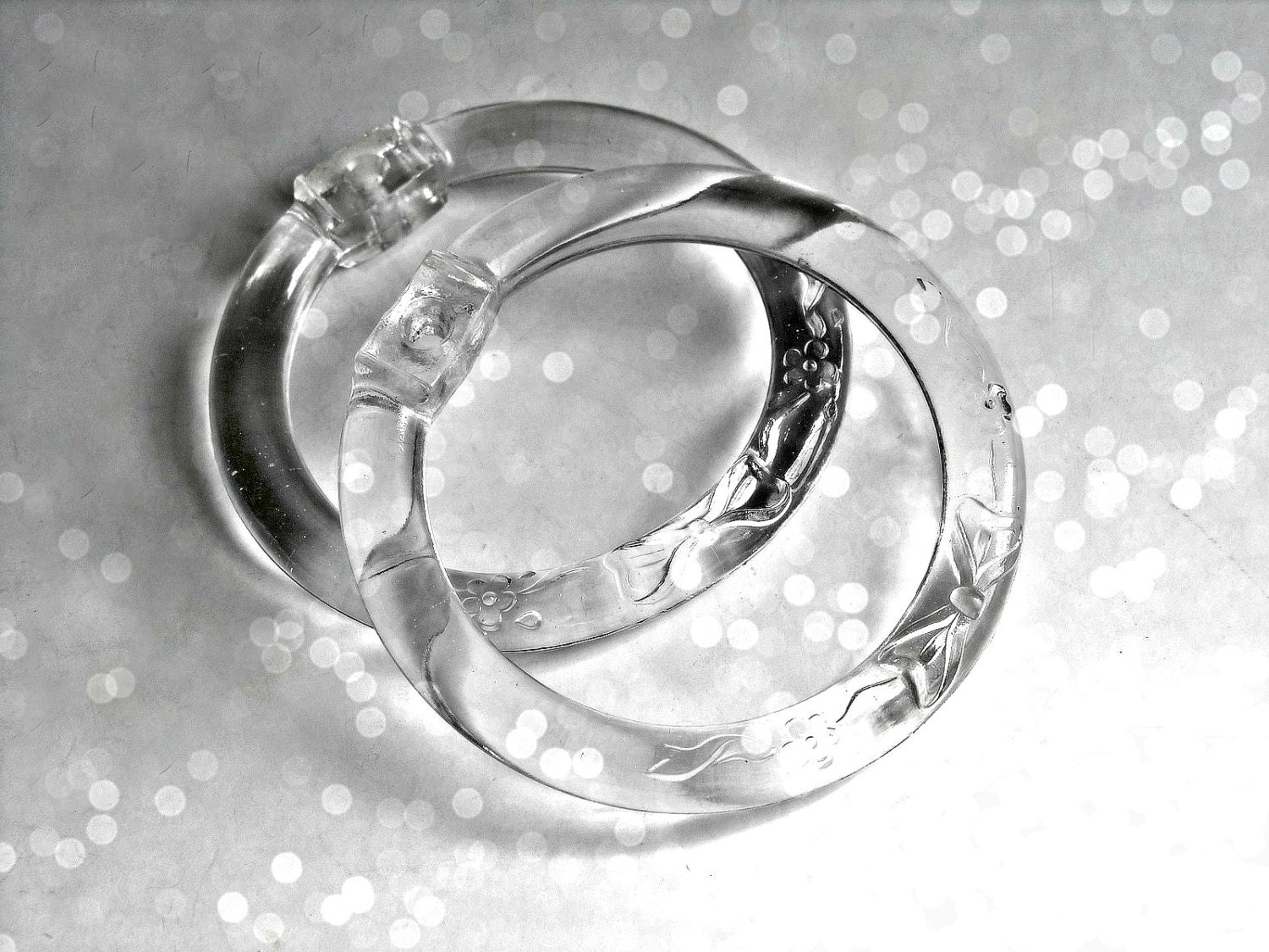 Glass Curtain Tie Backs Vintage Round Pressed Glass Rings to Repurpose Shabby Chic Cottage Style