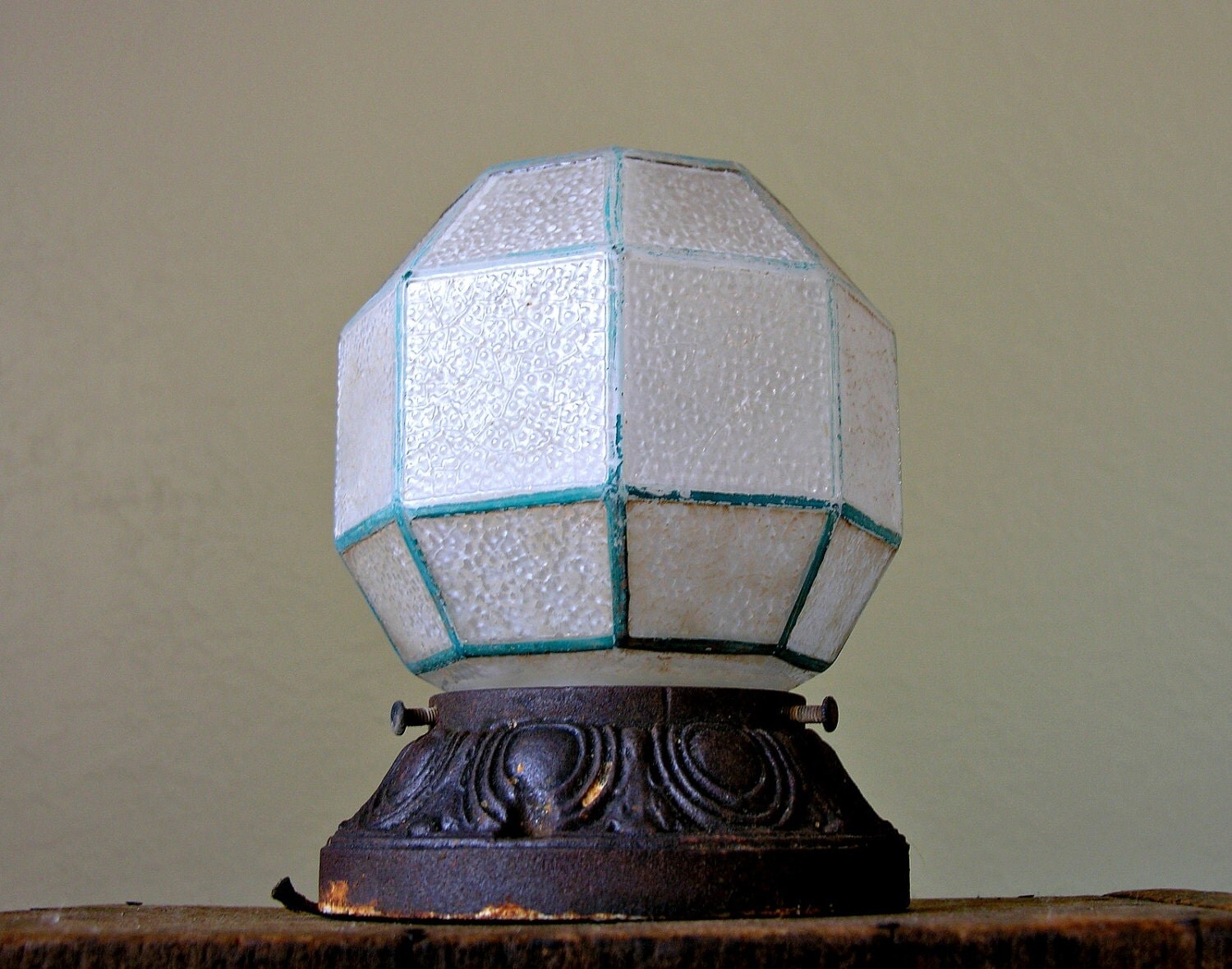 Antique Light Fixture Porch Ceiling Light Cast Iron by veraviola