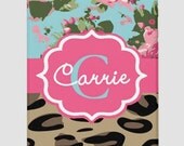 Personalized Leopard and Rose Cell Phone Case- Design Your Own