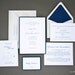Navy Layered Wedding Invitation Suite - Deposit