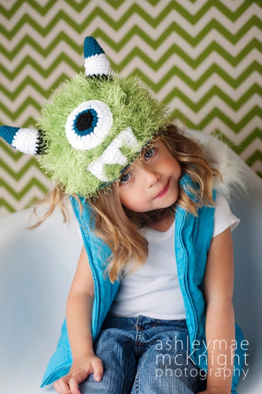 Fuzzy Monster Hat - Instant Download Crochet Pattern