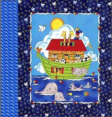 Easy Panel Quilt Kit Two By Two Christian Fabric Elephant Whale Panda Bird Fish Fabric