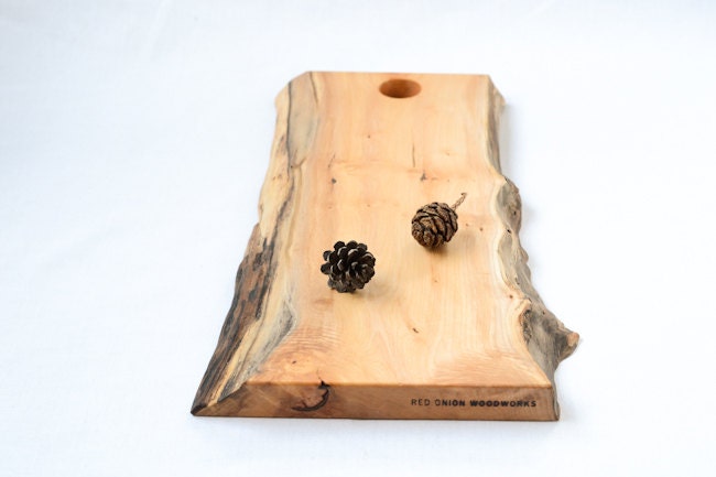 Rustic Wood Serving Board, Natural Edge Salvaged Wood 823, Ready to Ship