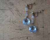 antique czech earrings / bridal jewelry / SOMETHING BLUE
