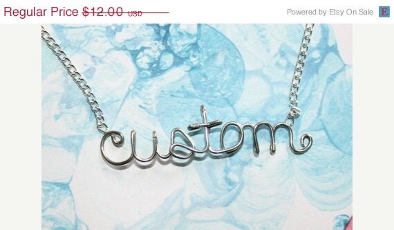 Memorial Day Weekend Sale Custom Necklace - Any word, name or short phrase